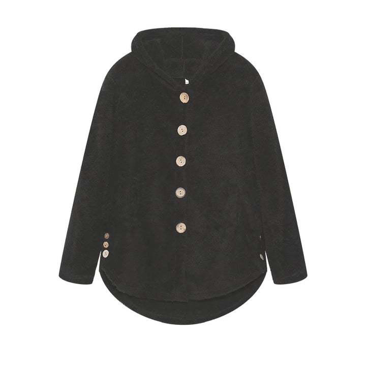 Women's Two Piece Set, Printed Pleated Shirt and Faux Fur Coat