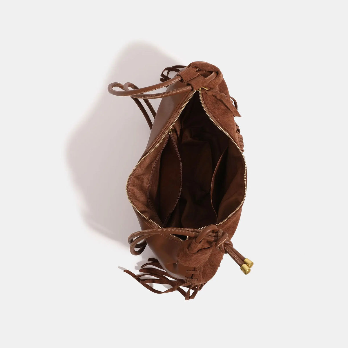 Women's Boho Suede-Look Fringe Shoulder Bag, view 3