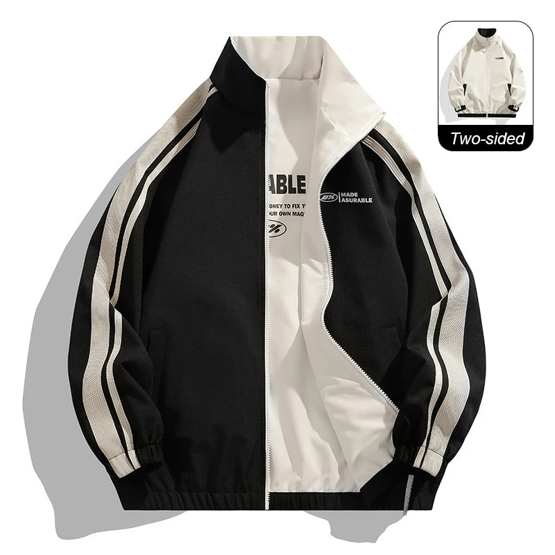 Men's Reversible Jacket, Windproof Water Resistant Outdoor Hiking Coat