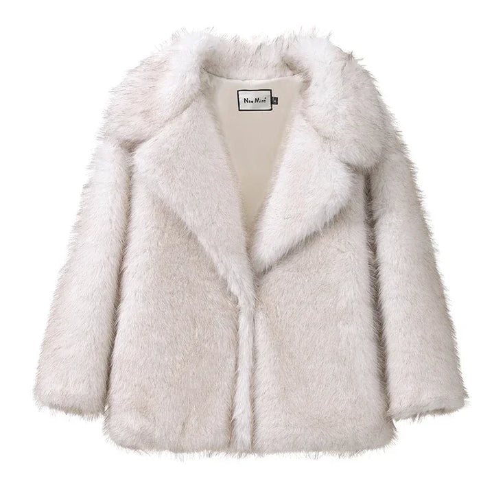 Women's Faux Fur Coat, Fluffy Gradient Warm Winter Overcoat