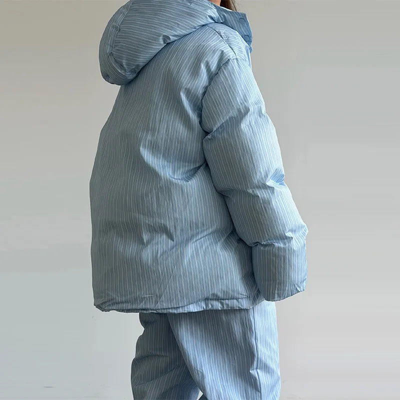 Women's Quilted Hooded Coat, Zip Up Padded Warm Winter Jacket