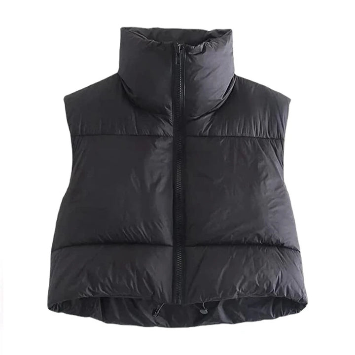 Women's Quilted Vest, Sleeveless Stand Collar Warm Padded Gilet