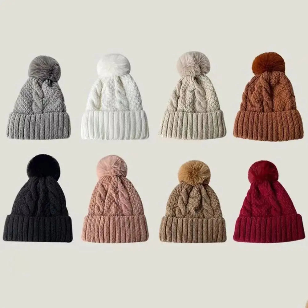 Women's Thick Knit Cotton Beanie with Ear Flaps, view 2