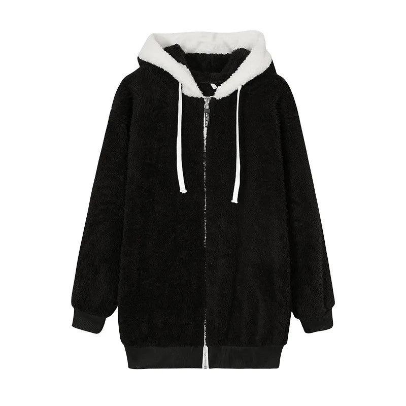 Women's Brushed Fleece Full-Zip Hooded Jacket, view 6