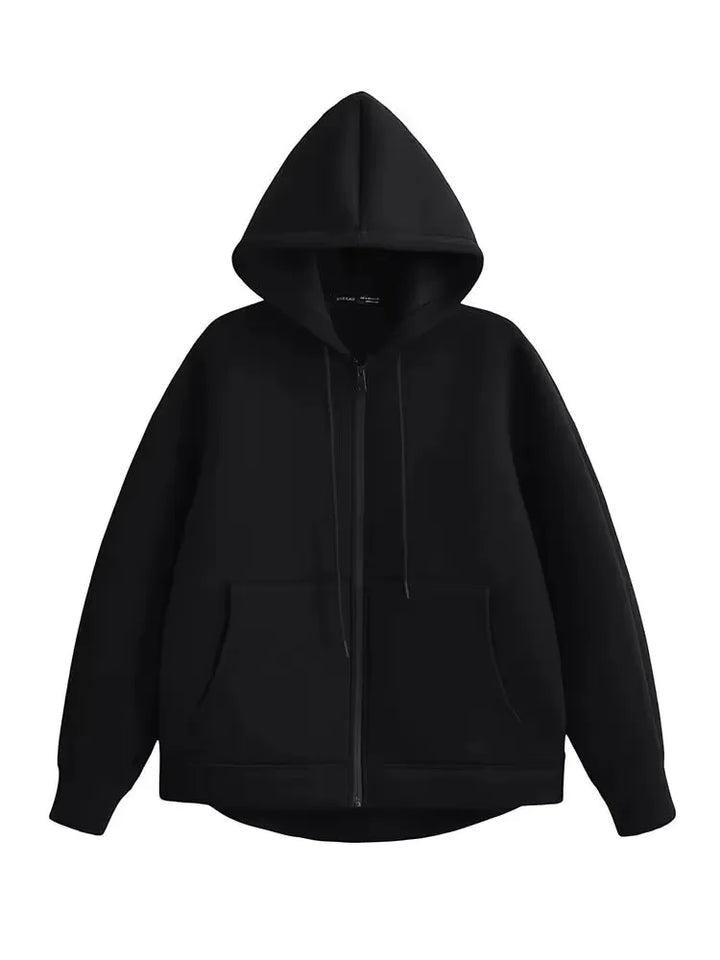 Women's Zip Up Hoodie, Oversized Fleece Sweatshirt Jacket with Pockets