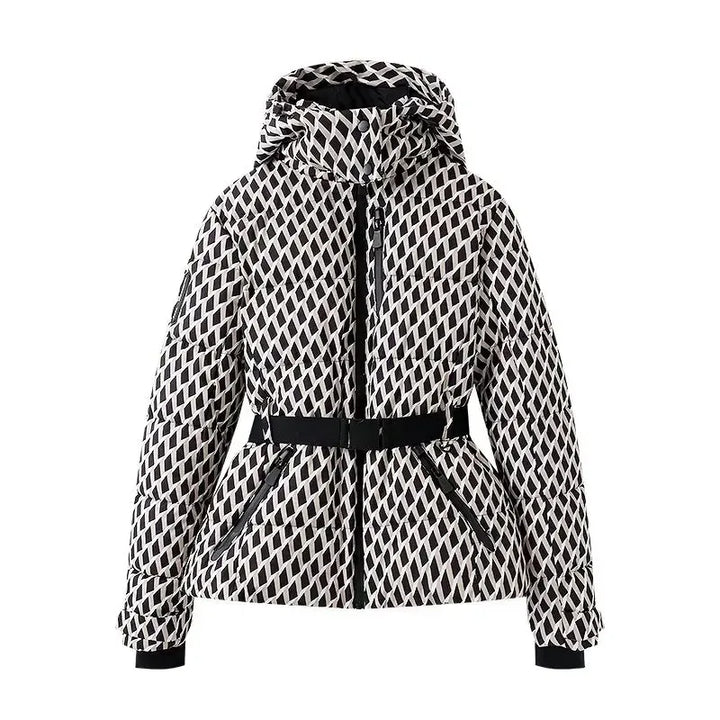 Women's Winter Coat, Hooded Belted Padded Puffer Parka with Pockets