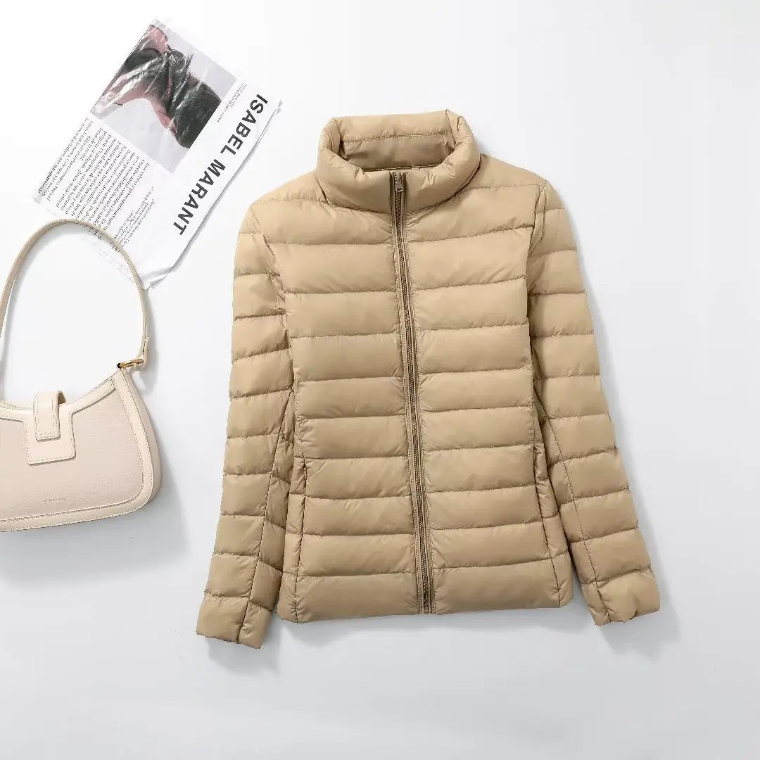 Women's Puffer Jacket, Lightweight Packable Short Down Coat Plus Size