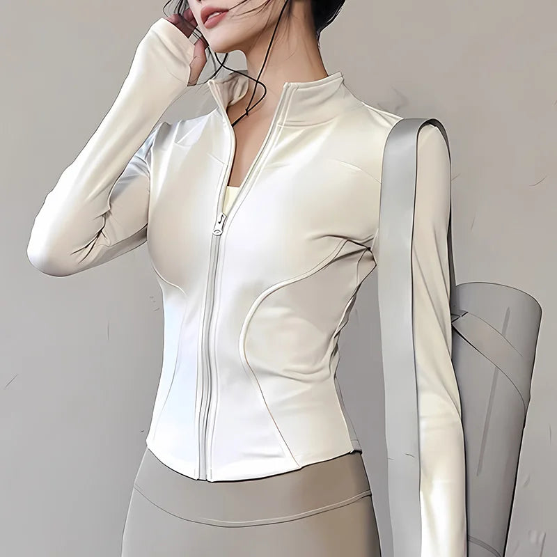 Women's Quick Dry Athletic Jacket, Lightweight Gym Running Workout Top