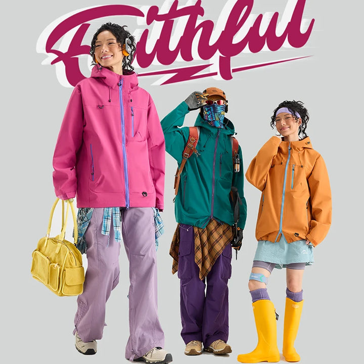 Women's Rain Jacket, Waterproof Hooded Windbreaker for Hiking