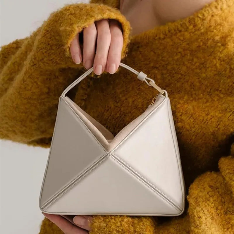 Women's Pleated Origami Top Handle Bag, view 2
