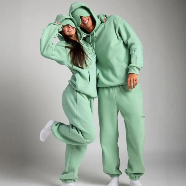 Fashionable Hoodie Top Pants Set Women's Casual Sportswear Long Sleeve Winter Outfit Long Pants Comfortable Two-Piece Suit