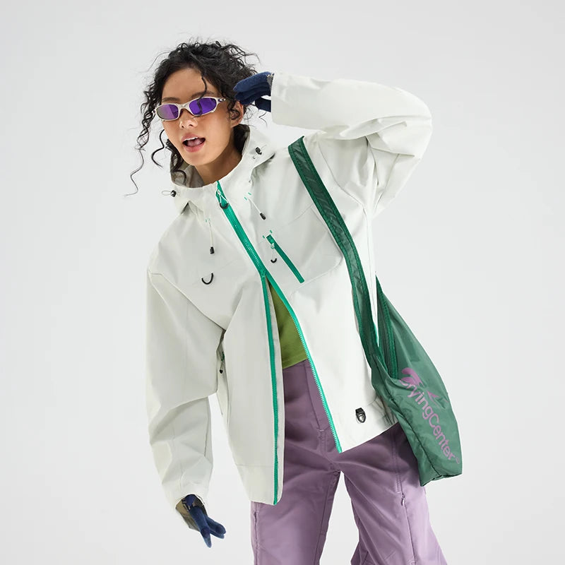 Women's Rain Jacket, Waterproof Hooded Windbreaker for Hiking