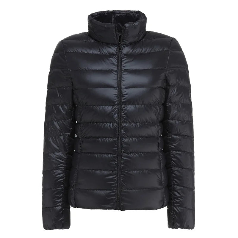 Women's Puffer Jacket, Lightweight Packable Short Down Coat Plus Size