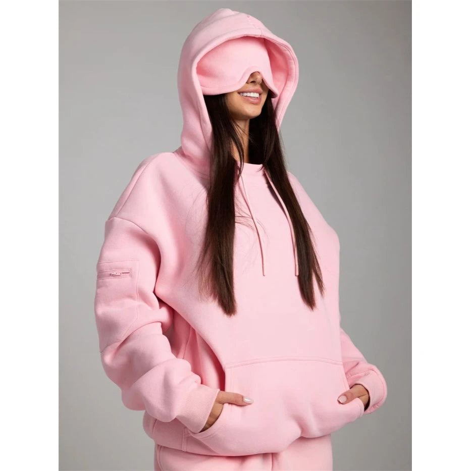 Fashionable Hoodie Top Pants Set Women's Casual Sportswear Long Sleeve Winter Outfit Long Pants Comfortable Two-Piece Suit