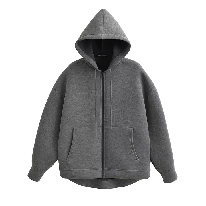 Women's Zip Up Hoodie, Oversized Fleece Sweatshirt Jacket with Pockets
