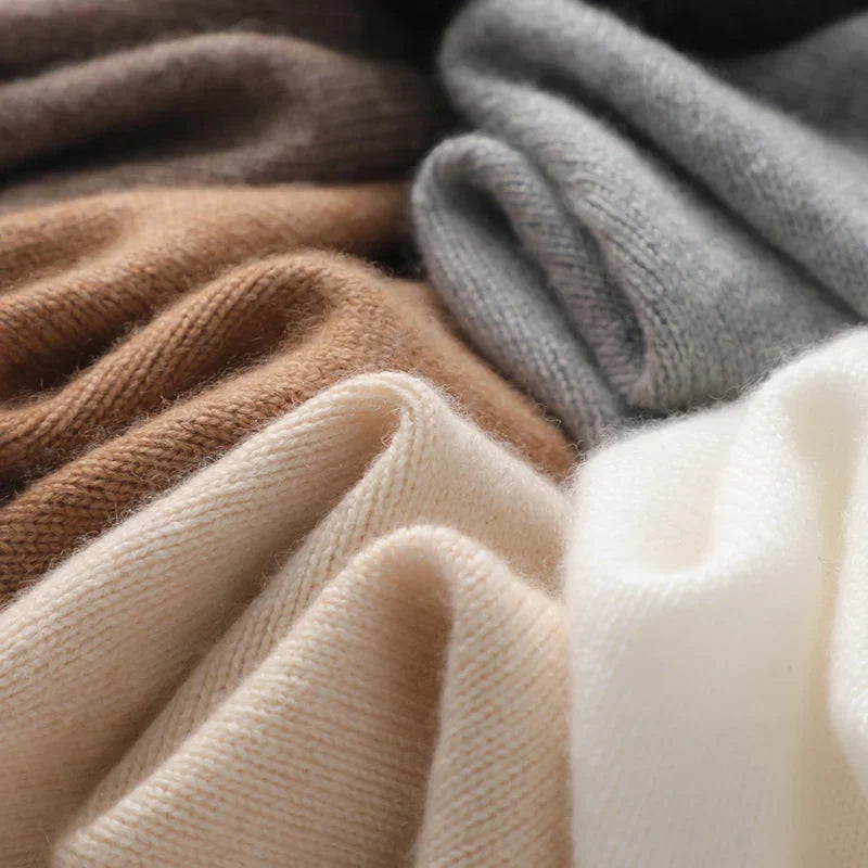 Relaxed-Fit Cashmere Knit Winter Beanie, view 5