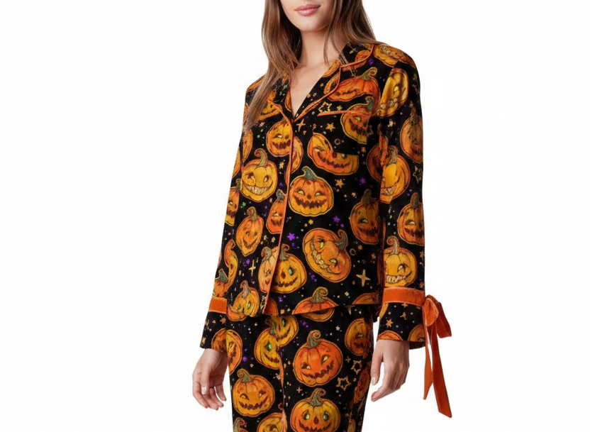 Premium Pumpkin Halloween Pajama Set for Women | 4 Colors