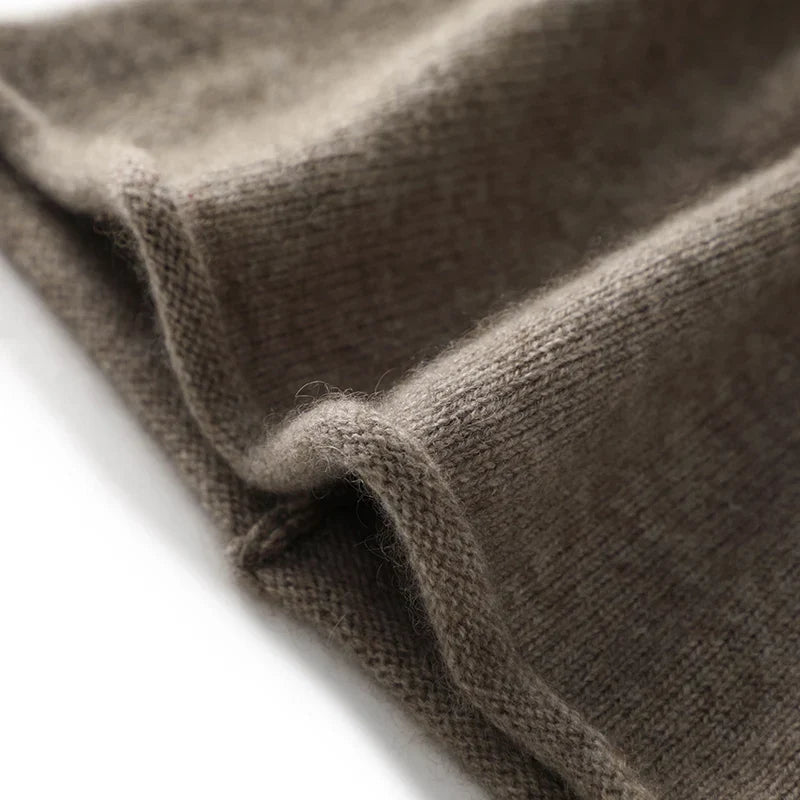 Relaxed-Fit Cashmere Knit Winter Beanie, view 6