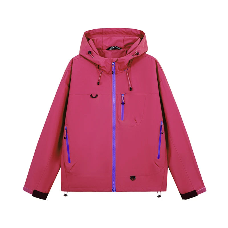 Women's Rain Jacket, Waterproof Hooded Windbreaker for Hiking