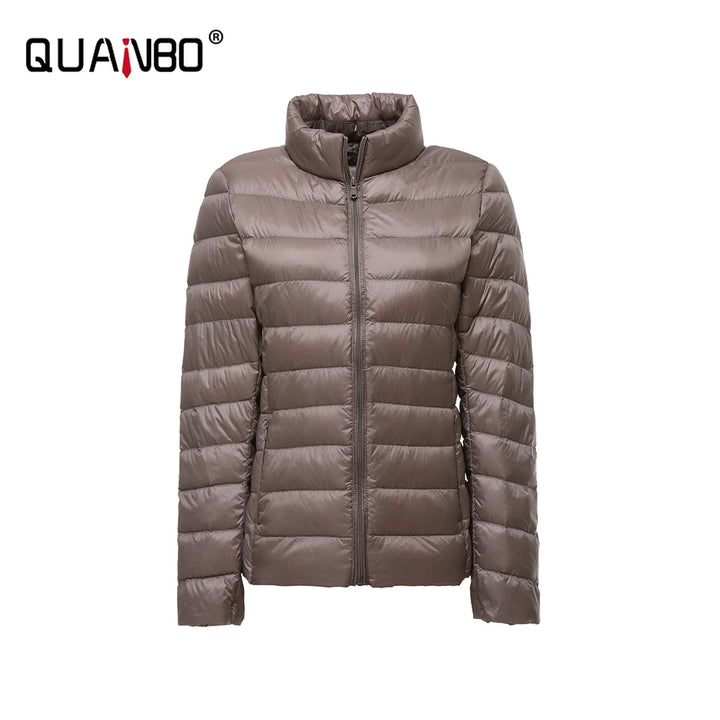 Women's Puffer Jacket, Lightweight Packable Short Down Coat Plus Size