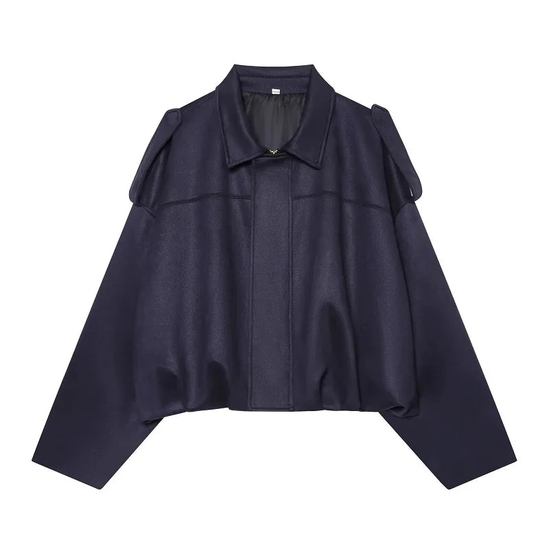 Women's Bomber Jacket, Faux Suede Zip Up Oversized Varsity Coat