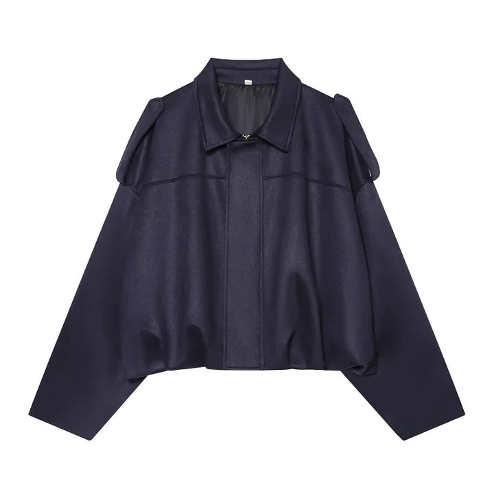 Women's Bomber Jacket, Faux Suede Zip Up Oversized Varsity Coat
