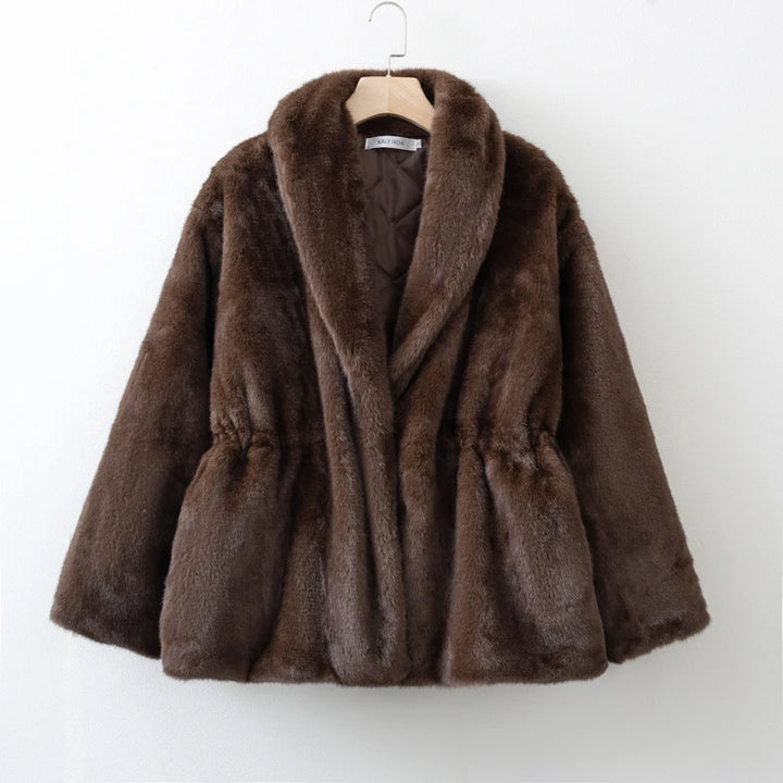 Women's Faux Fur Coat, Soft Fluffy Warm Winter Overcoat