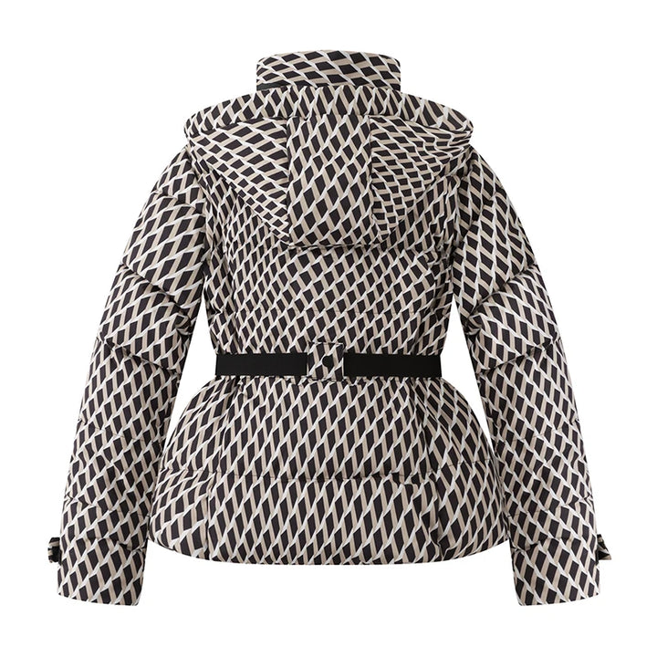 Women's Winter Coat, Hooded Belted Padded Puffer Parka with Pockets