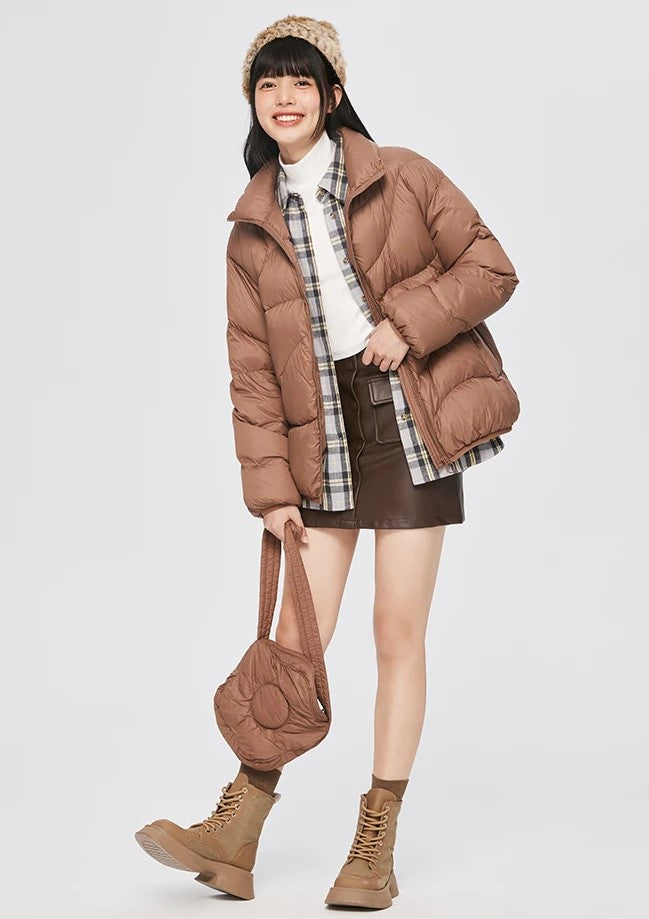Women's Packable Lightweight Puffer Jacket with Classic Collar, view 7
