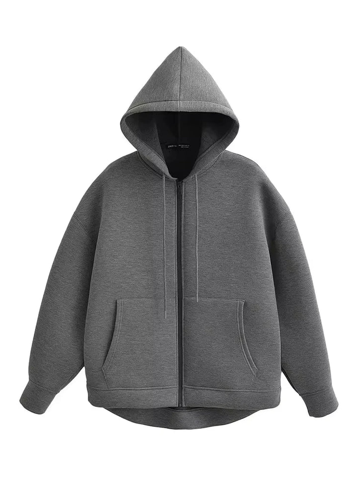 Women's Zip Up Hoodie, Oversized Fleece Sweatshirt Jacket with Pockets