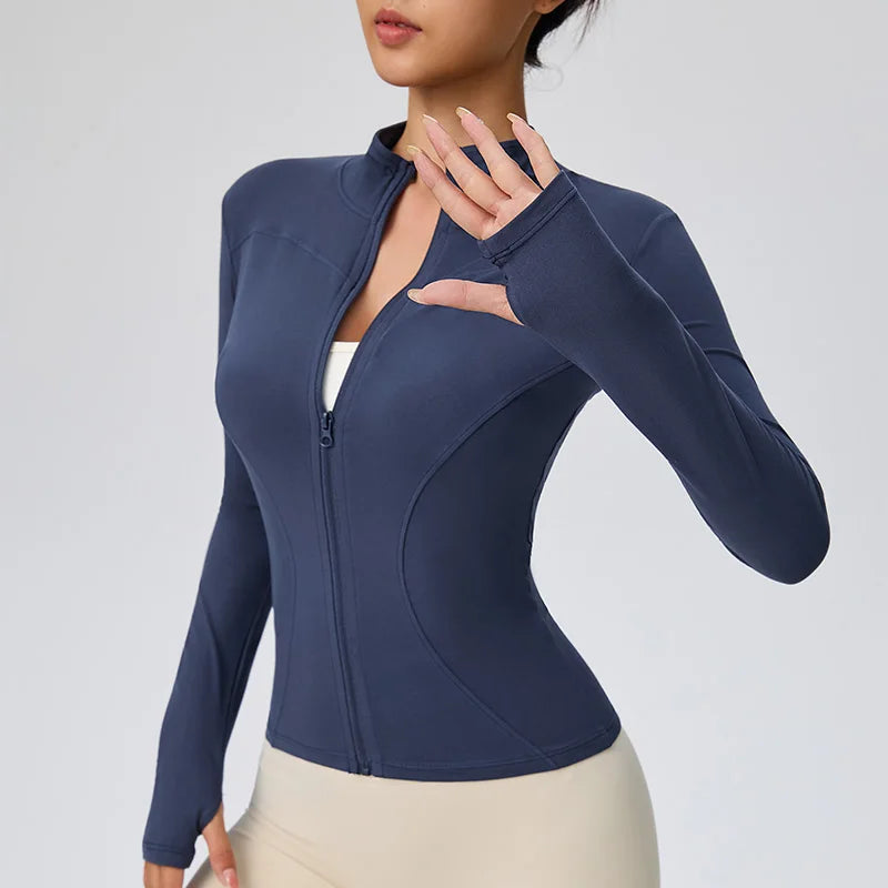 Women's Quick Dry Athletic Jacket, Lightweight Gym Running Workout Top