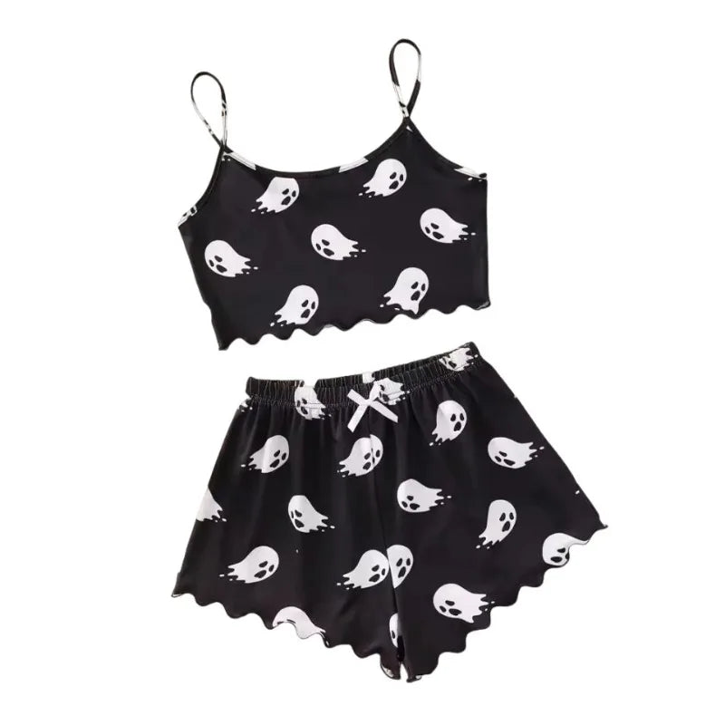 Ghost Halloween Pajama Set for Women