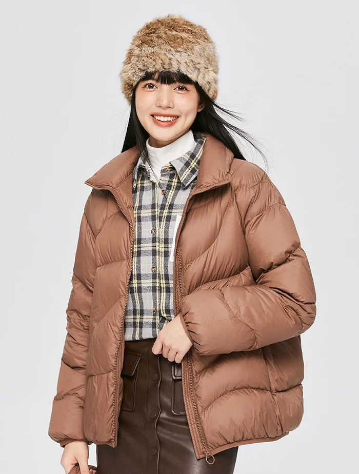 Women's Packable Lightweight Puffer Jacket with Classic Collar, view 8
