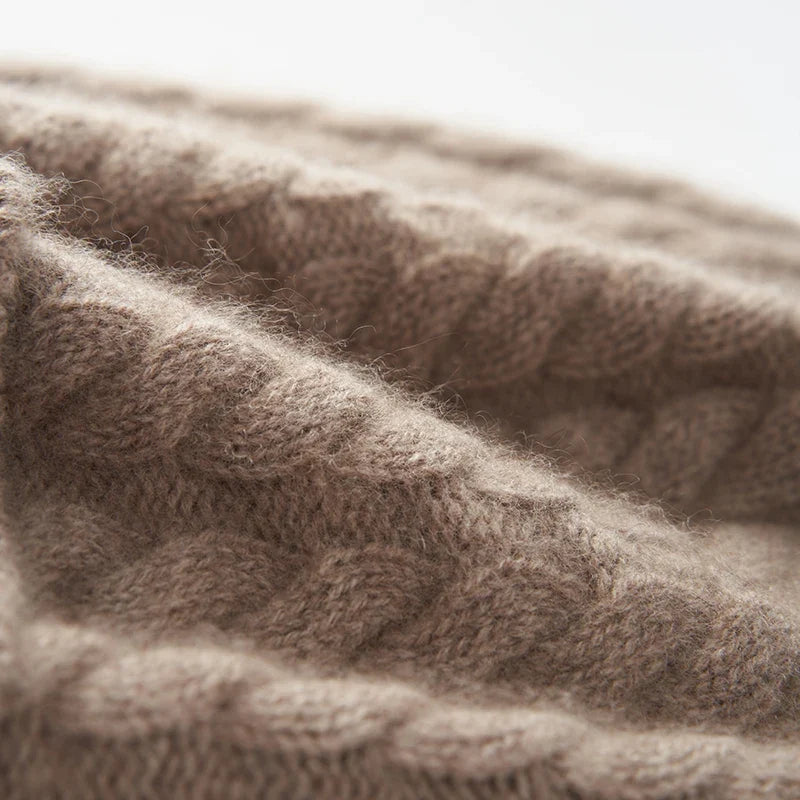 Women's Soft Knit Cashmere Beanie with Pom-Pom, view 5