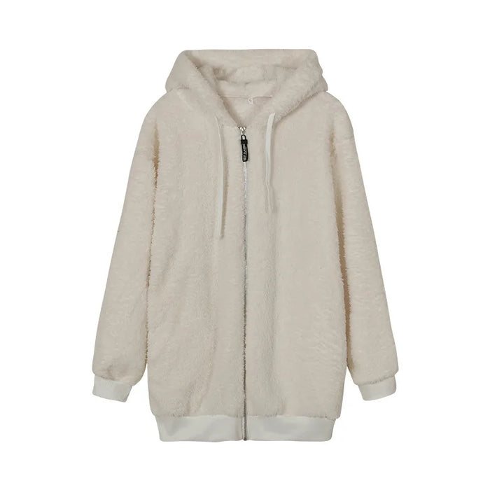 Women's Fleece Jacket, Hooded Full Zip Warm Winter Coat Plus Size