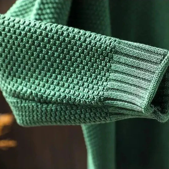 Women's Textured Knit Sweater with Ribbed Mock Neck, view 7