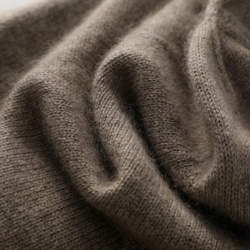 Relaxed-Fit Cashmere Knit Winter Beanie, view 7