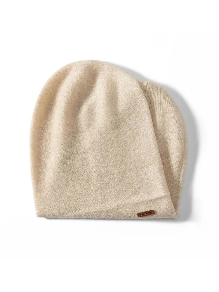 Double-Layer Cashmere Knit Winter Beanie, view 3