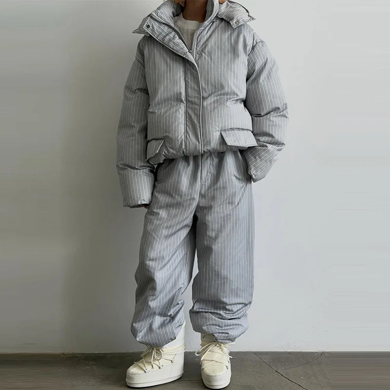 Women's Quilted Hooded Coat, Zip Up Padded Warm Winter Jacket