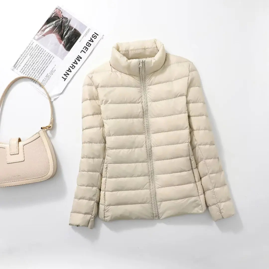 Women's Puffer Jacket, Lightweight Packable Short Down Coat Plus Size