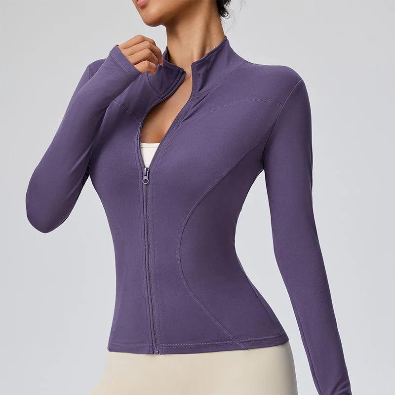 Women's Quick Dry Athletic Jacket, Lightweight Gym Running Workout Top
