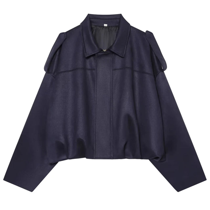 Women's Suede Bomber Jacket, Cropped Lapel Zip Up Moto Racing Coat