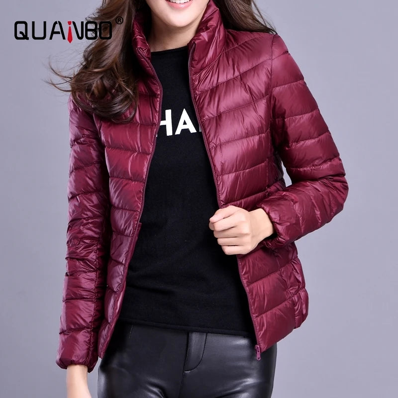 Women's Puffer Jacket, Lightweight Packable Short Down Coat Plus Size