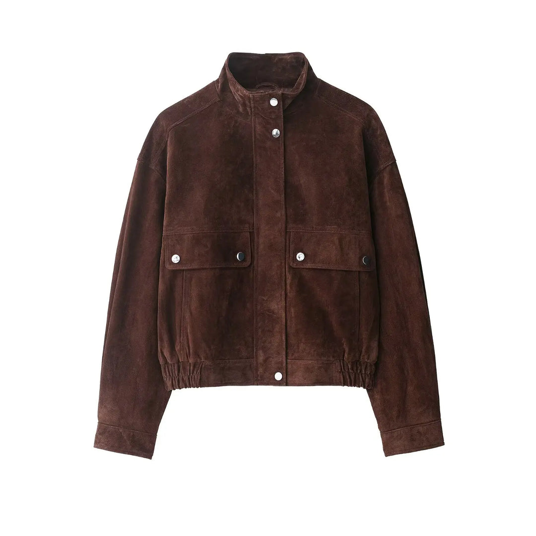 Women's Fall Jacket, Slim Fit Big Pocket Casual Warm Coat
