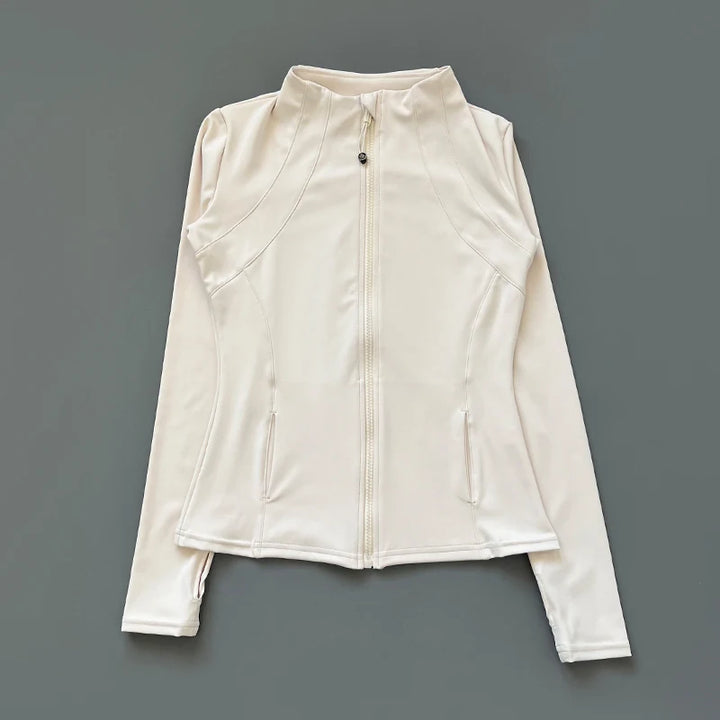 Women's Track Jacket, Quick Dry Zip Up Slim Fit Workout Top