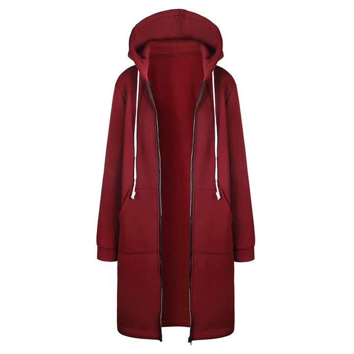 Women's Hooded Parka Jacket, Thick Warm Zip Up Winter Coat Plus Size