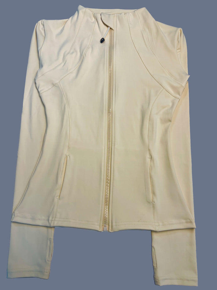 Women's Track Jacket, Quick Dry Zip Up Slim Fit Workout Top