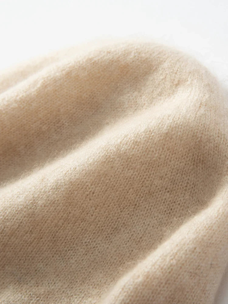 Double-Layer Cashmere Knit Winter Beanie, view 5