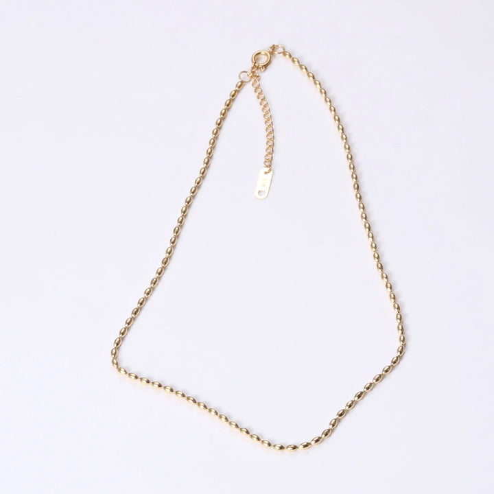 Gold Bead Choker Necklace