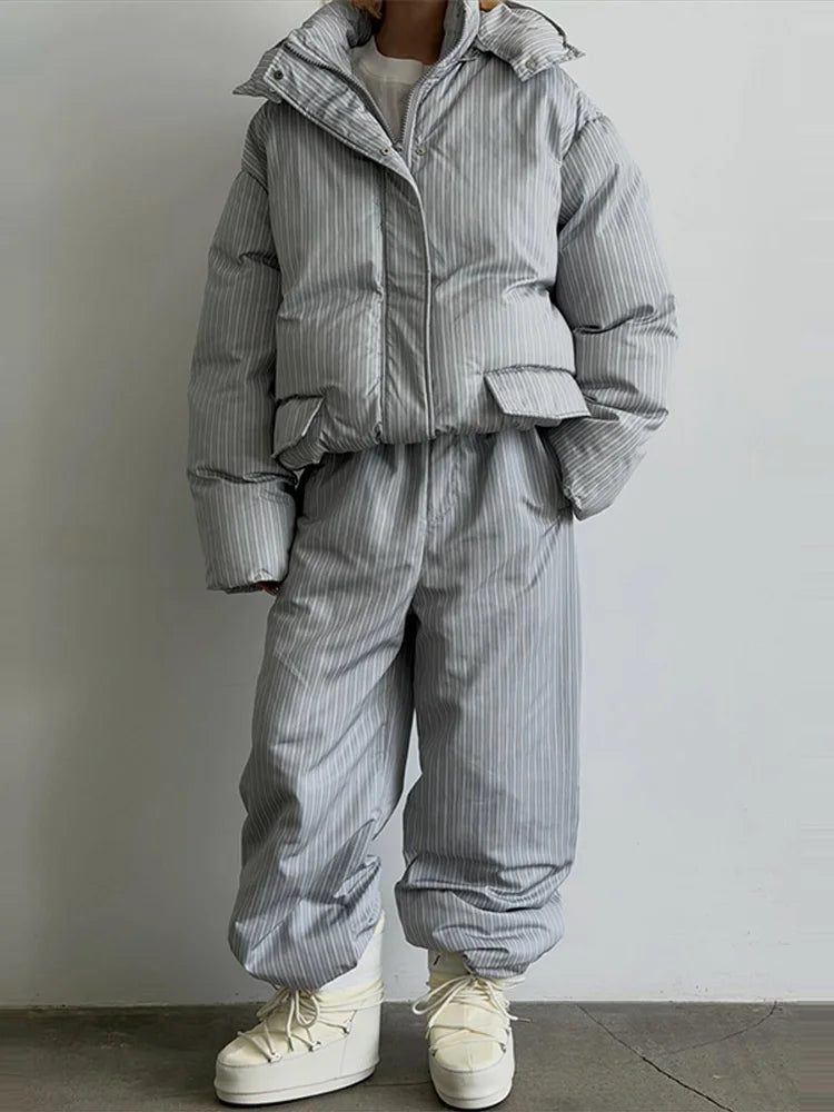 Women's Quilted Hooded Coat, Zip Up Padded Warm Winter Jacket